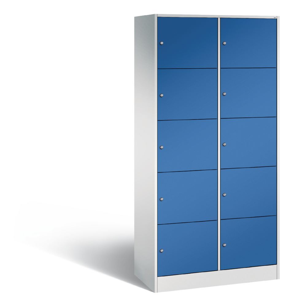 C+P Schließfachschrank Serie 8070 1950 x 900 x 480 mm lichtgrau enzianblau Produktbild C+P Schließfachschrank Serie 8070 1950 x 900 x 480 mm lichtgrau enzianblau
