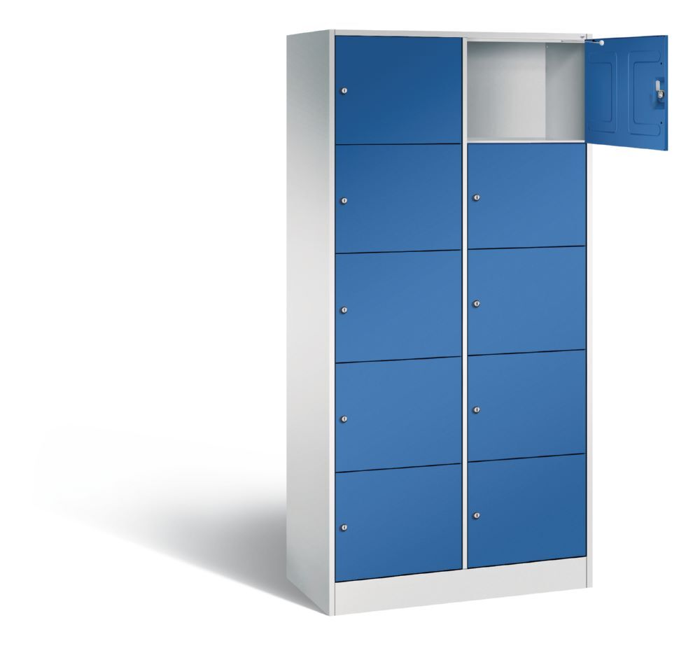 C+P Schließfachschrank Serie 8070 1950 x 900 x 480 mm lichtgrau enzianblau Produktbild C+P Schließfachschrank Serie 8070 1950 x 900 x 480 mm lichtgrau enzianblau bild 2