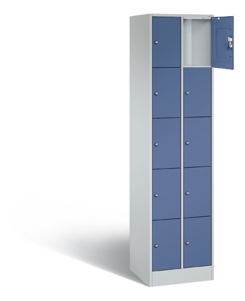 C+P Schließfachschrank Serie 8070 H 1950 x B 460 x T 480 mm lichtgrau fernblau Produktbild C+P Schließfachschrank Serie 8070 H 1950 x B 460 x T 480 mm lichtgrau fernblau bild 2