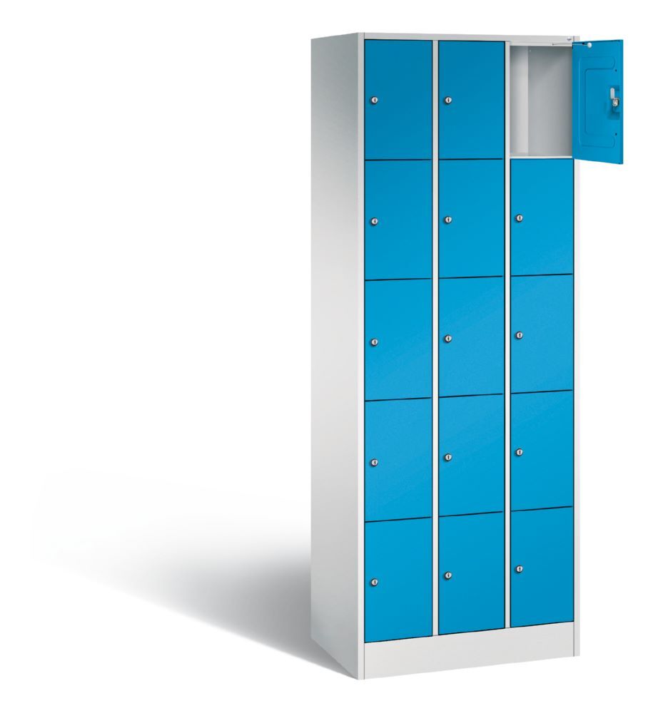 C+P Schließfachschrank Serie 8070 1950 x 680 x 480 mm lichtgrau lichtblau Produktbild C+P Schließfachschrank Serie 8070 1950 x 680 x 480 mm lichtgrau lichtblau bild 2