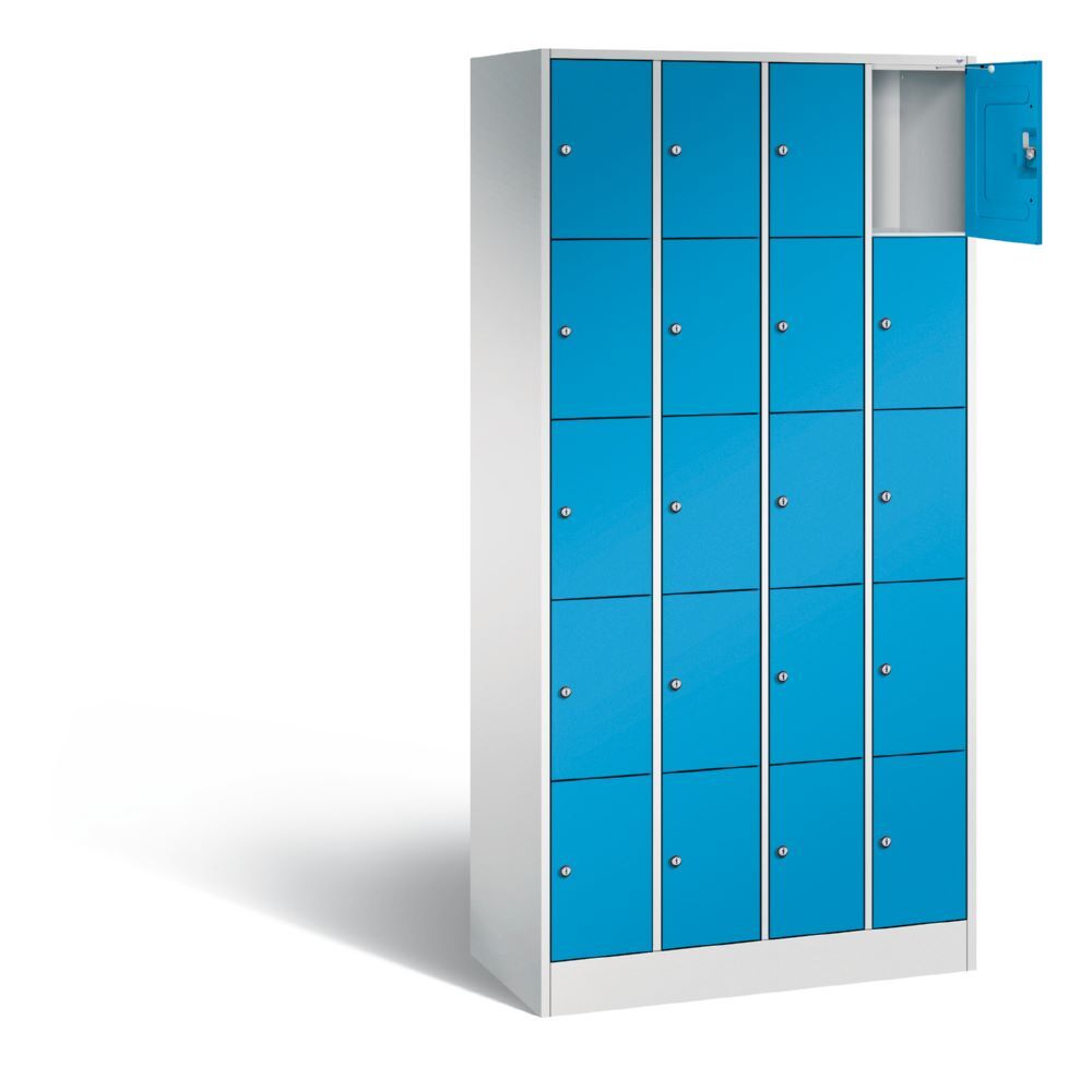 C+P Schließfachschrank Serie 8070 H 1950 x B 900 x T 480 mm lichtgrau lichtblau Produktbild C+P Schließfachschrank Serie 8070 H 1950 x B 900 x T 480 mm lichtgrau lichtblau bild 2