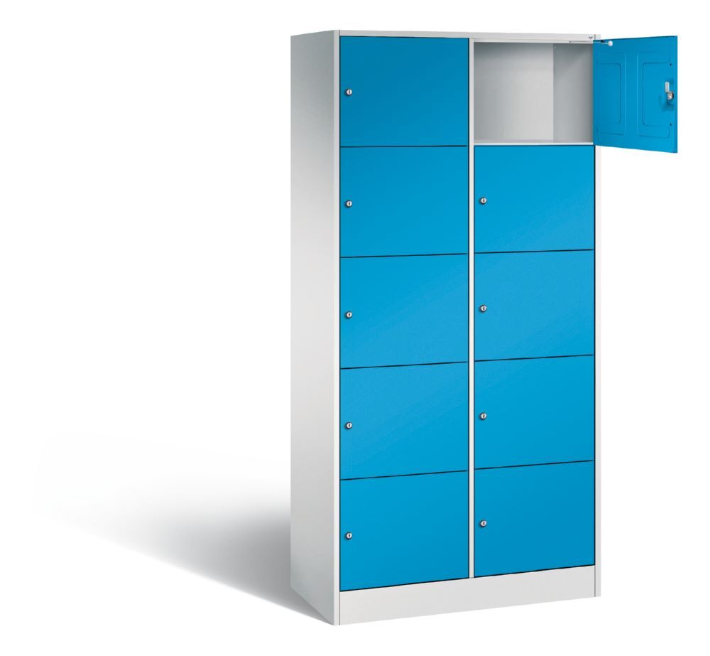 C+P Schließfachschrank Serie 8070 1950 x 900 x 480 mm lichtgrau lichtblau Produktbild C+P Schließfachschrank Serie 8070 1950 x 900 x 480 mm lichtgrau lichtblau bild 2