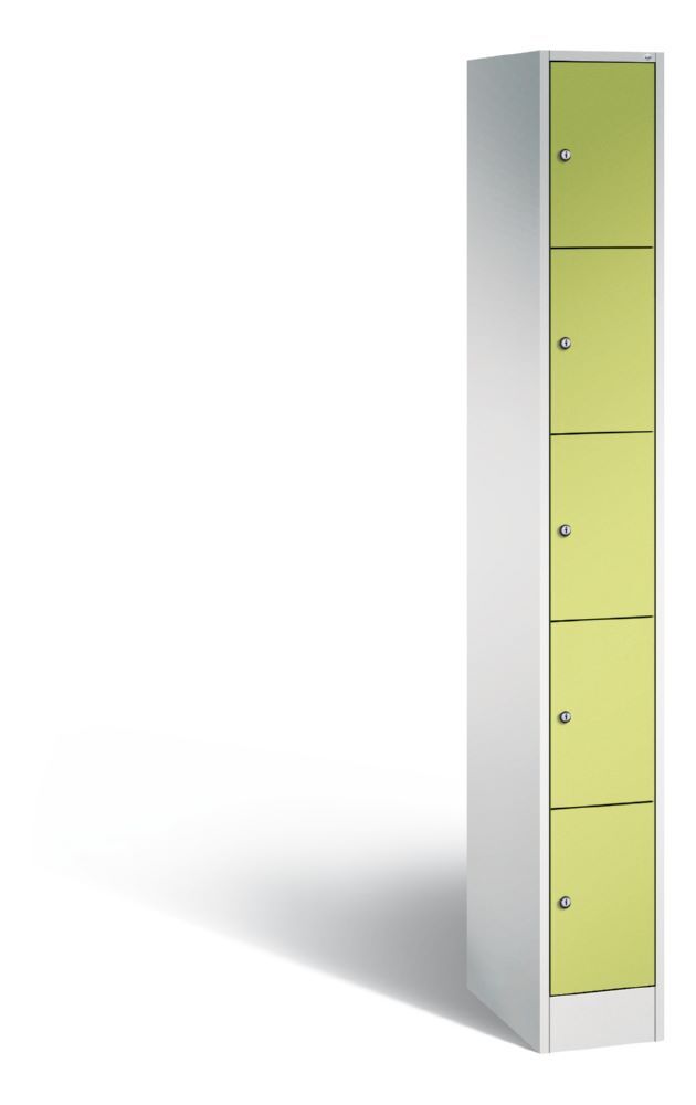 C+P Schließfachschrank Serie 8070 mit 5 Fächer viridingrün 240 x 480 x 1950 mm Produktbild C+P Schließfachschrank Serie 8070 mit 5 Fächer viridingrün 240 x 480 x 1950 mm