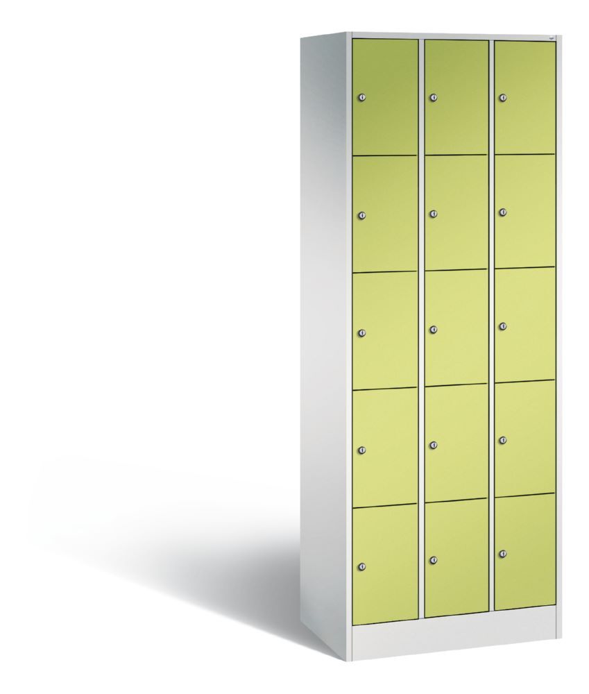 C+P Schließfachschrank Serie 8070 H 1950 x B 680 x T 480 mm lichtgrau viridingrün Produktbild C+P Schließfachschrank Serie 8070 H 1950 x B 680 x T 480 mm lichtgrau viridingrün