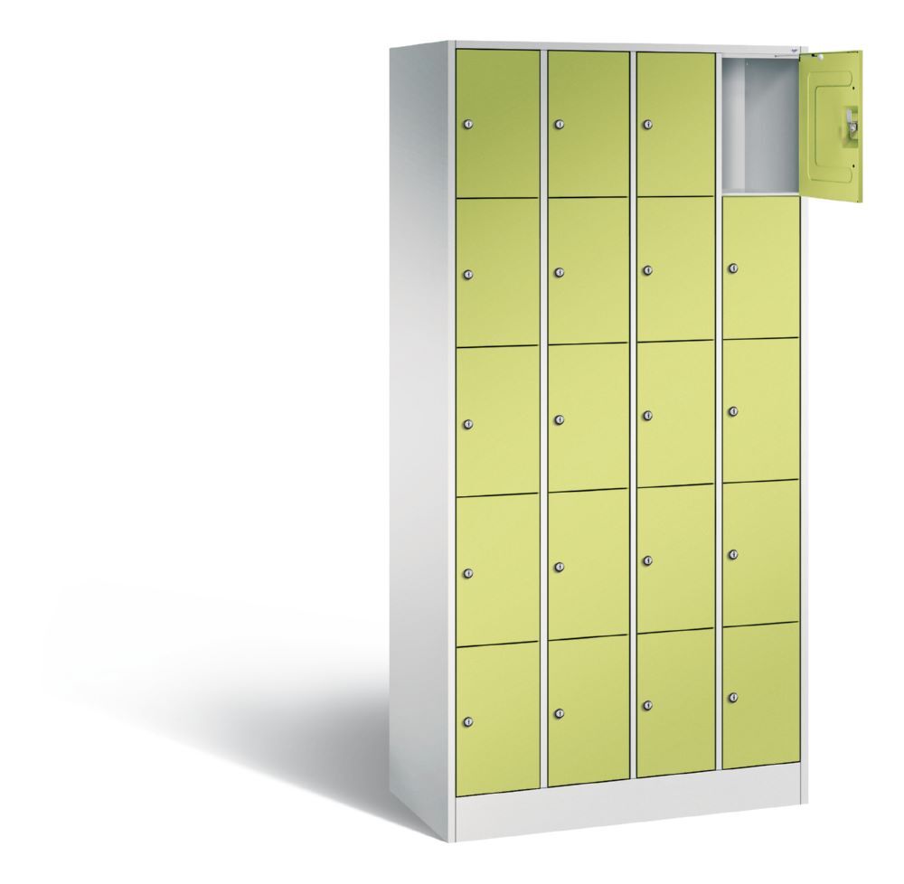 C+P Schließfachschrank Serie 8070 H 1950 x B 900 x T 480 mm lichtgrau viridingrün Produktbild C+P Schließfachschrank Serie 8070 H 1950 x B 900 x T 480 mm lichtgrau viridingrün bild 2