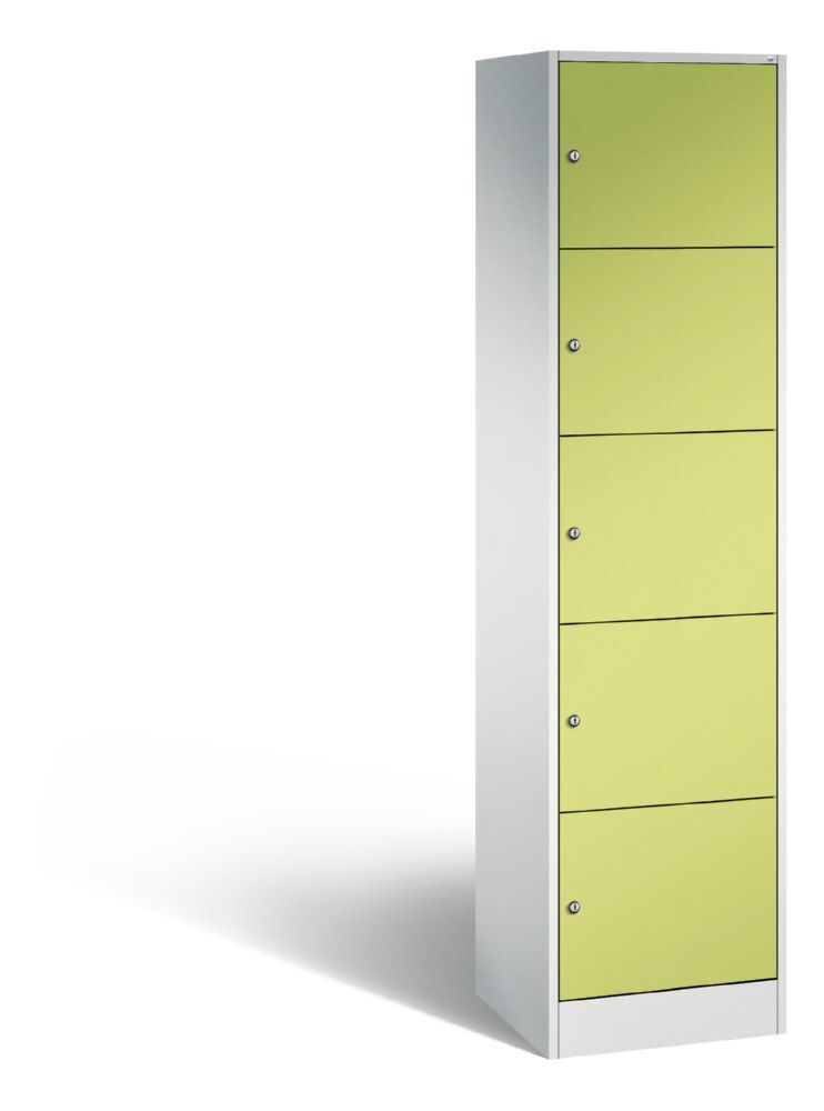 C+P Schließfachschrank Serie 8070 5 Fächer viridingrün 460 x 480 x 1950 mm Produktbild C+P Schließfachschrank Serie 8070 5 Fächer viridingrün 460 x 480 x 1950 mm