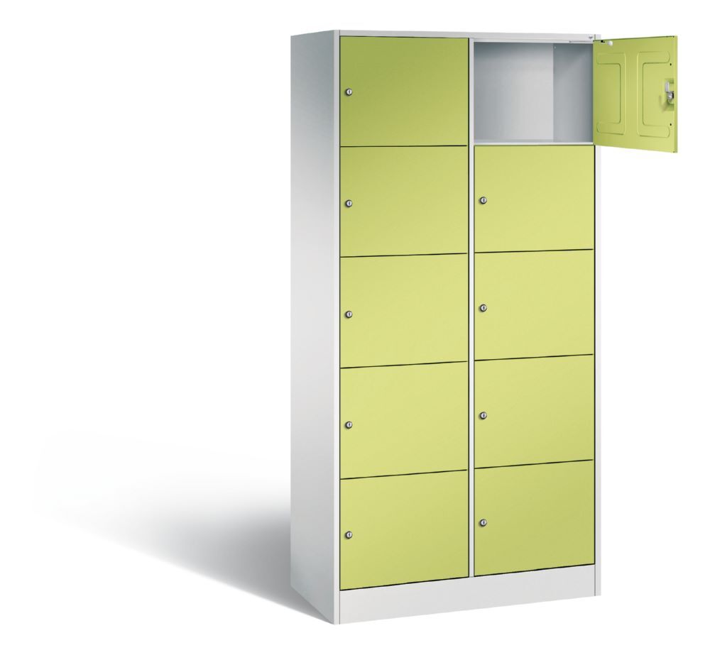 C+P Schließfachschrank Serie 8070 1950 x 900 x 480 mm lichtgrau viridingrün Produktbild C+P Schließfachschrank Serie 8070 1950 x 900 x 480 mm lichtgrau viridingrün bild 2