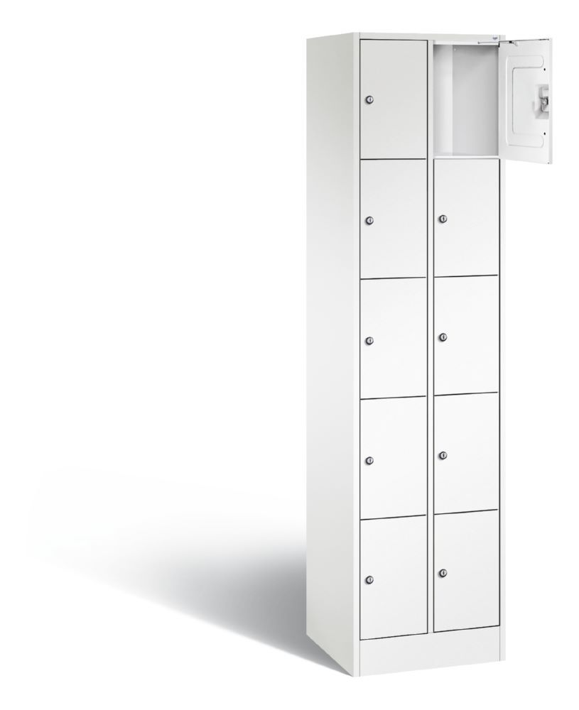 C+P Schließfachschrank Serie 8070 H 1950 x B 460 x T 480 mm in weiß Produktbild C+P Schließfachschrank Serie 8070 H 1950 x B 460 x T 480 mm in weiß bild 2