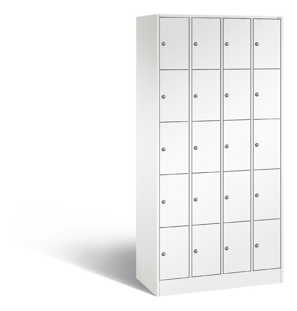 C+P Schließfachschrank Serie 8070 H 1950 x B 900 x T 480 mm in weiß Produktbild C+P Schließfachschrank Serie 8070 H 1950 x B 900 x T 480 mm in weiß