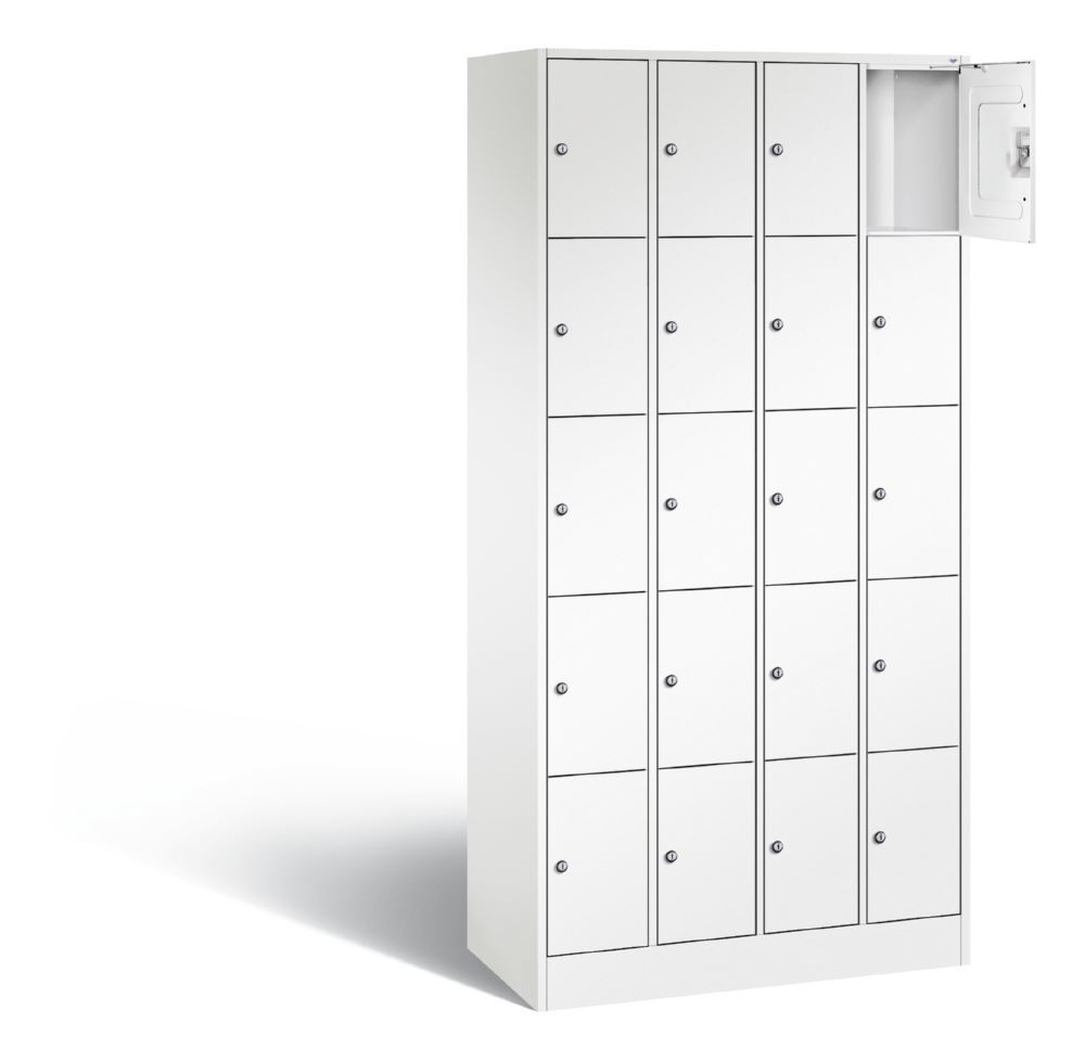 C+P Schließfachschrank Serie 8070 H 1950 x B 900 x T 480 mm in weiß Produktbild C+P Schließfachschrank Serie 8070 H 1950 x B 900 x T 480 mm in weiß bild 2
