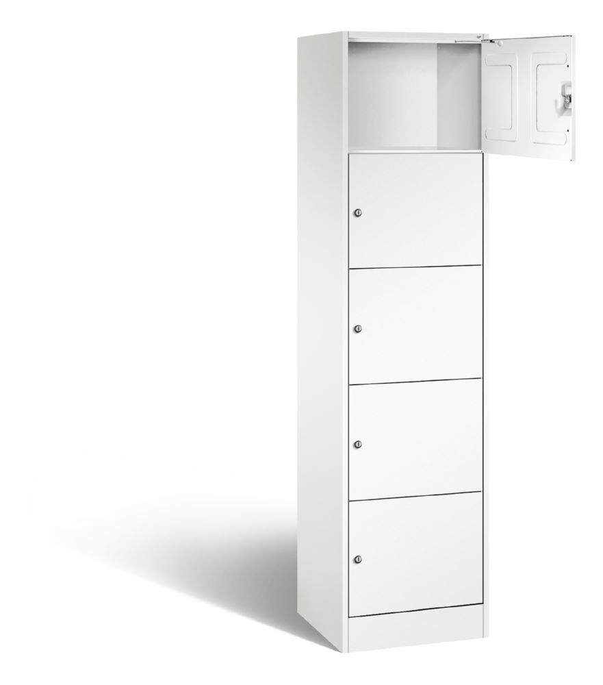 C+P Schließfachschrank Serie 8070 H 1950 x B 460 x T 480 mm in weiß Produktbild C+P Schließfachschrank Serie 8070 H 1950 x B 460 x T 480 mm in weiß bild 2