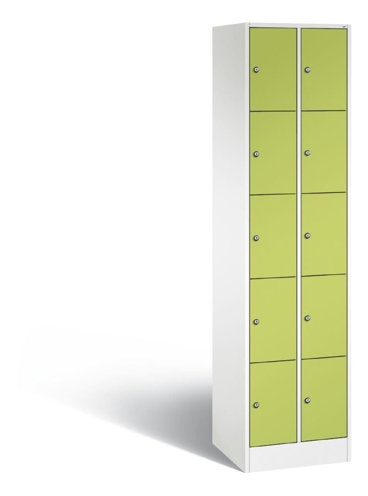 C+P Schließfachschrank Serie 8070 H 1950 x B 460 x T 480 mm weiß viridingrün Produktbild C+P Schließfachschrank Serie 8070 H 1950 x B 460 x T 480 mm weiß viridingrün