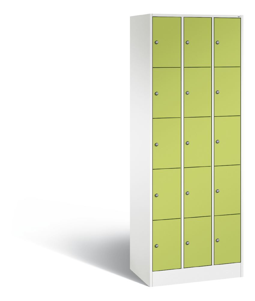C+P Schließfachschrank Serie 8070 H 1950 x B 680 x T 480 mm weiß viridingrün Produktbild C+P Schließfachschrank Serie 8070 H 1950 x B 680 x T 480 mm weiß viridingrün