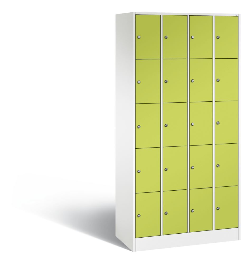 C+P Schließfachschrank Serie 8070  H 1950 x B 900 x T 480 mm weiß viridingrün Produktbild C+P Schließfachschrank Serie 8070  H 1950 x B 900 x T 480 mm weiß viridingrün