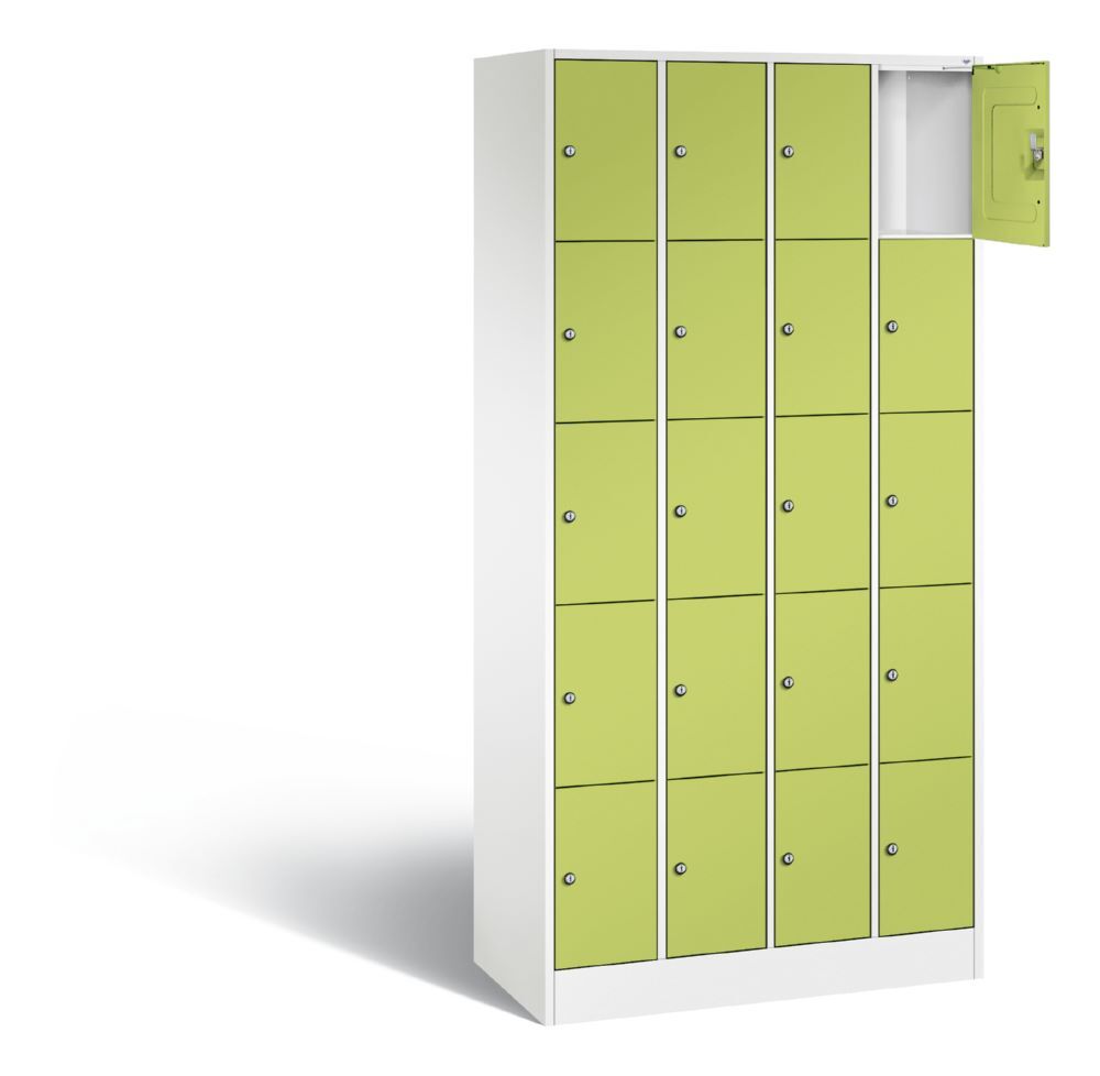 C+P Schließfachschrank Serie 8070  H 1950 x B 900 x T 480 mm weiß viridingrün Produktbild C+P Schließfachschrank Serie 8070  H 1950 x B 900 x T 480 mm weiß viridingrün bild 2