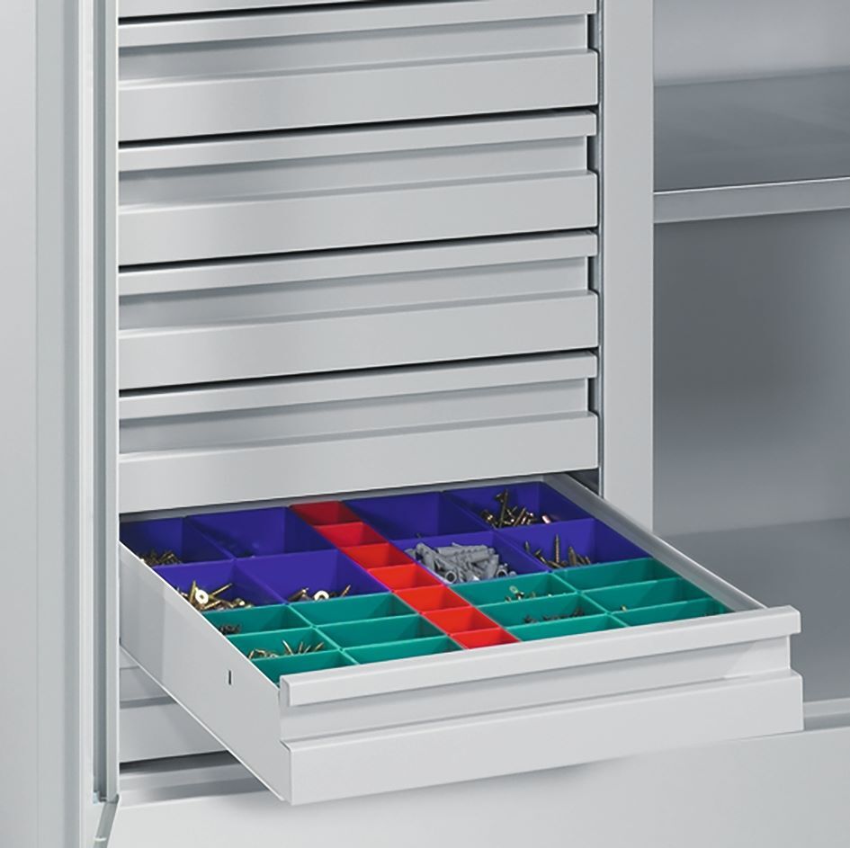 C+P Schubladeneinteilung mit Kunststoffkästen 54 mm Set bestehend aus 32 Stück Produktbild C+P Schubladeneinteilung mit Kunststoffkästen 54 mm Set bestehend aus 32 Stück