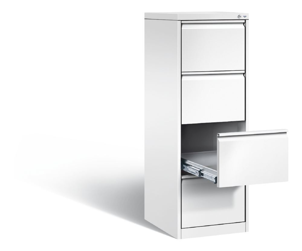C+P Karteischrank mit 4 Schubladen Acurado weiß 433 x 590 x 1357 mm Produktbild C+P Karteischrank mit 4 Schubladen Acurado weiß 433 x 590 x 1357 mm bild 2