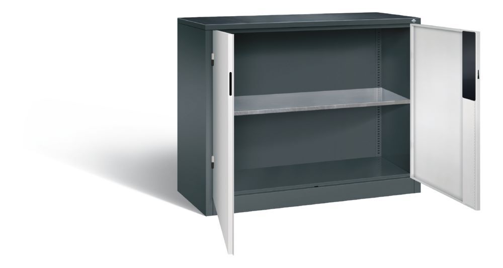 C+P Schwerlastschrank mit 110 kg Belastbarkeit in hellgrau 1200 x 500 x 1000 mm Produktbild C+P Schwerlastschrank mit 110 kg Belastbarkeit in hellgrau 1200 x 500 x 1000 mm bild 2