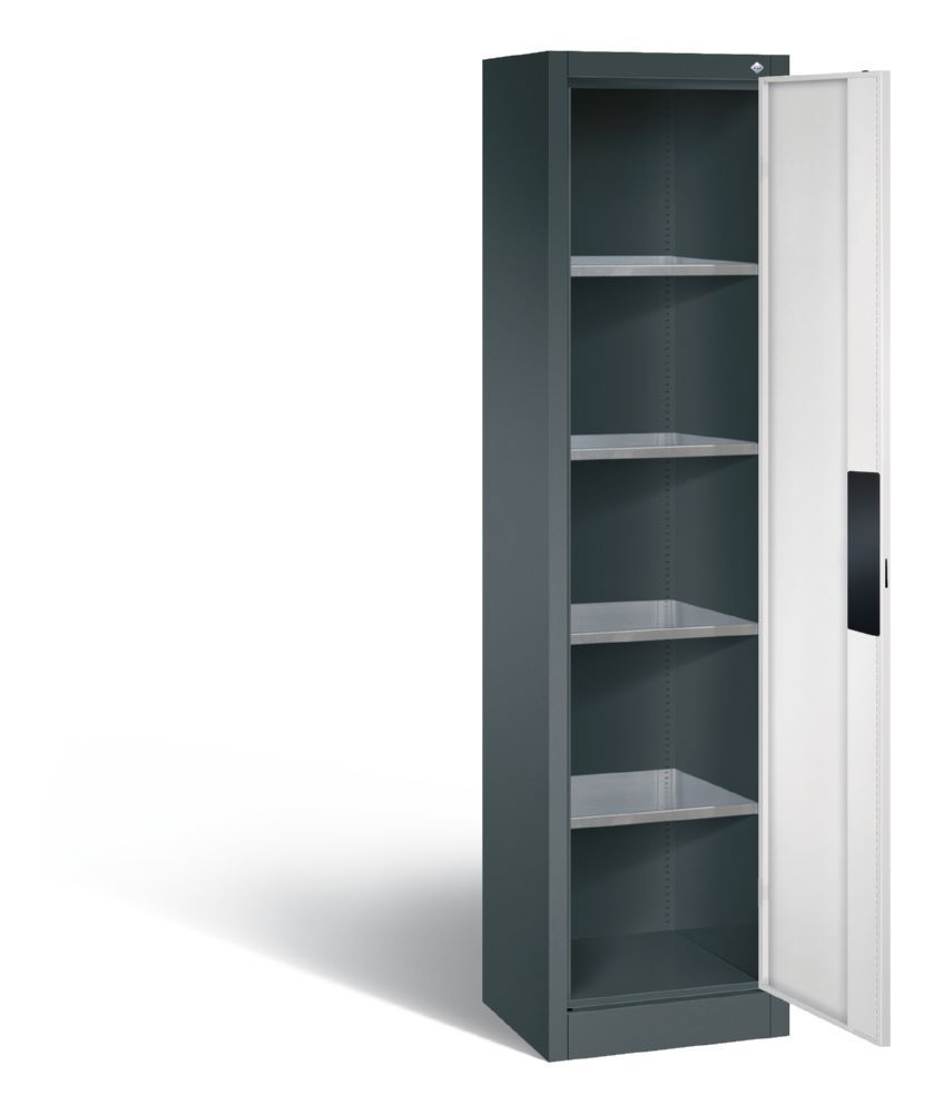 C+P Schwerlastschrank 4 Einlegeböden lichtgrau dunkelgrau 502 x 400 x 1950 mm Produktbild C+P Schwerlastschrank 4 Einlegeböden lichtgrau dunkelgrau 502 x 400 x 1950 mm bild 2