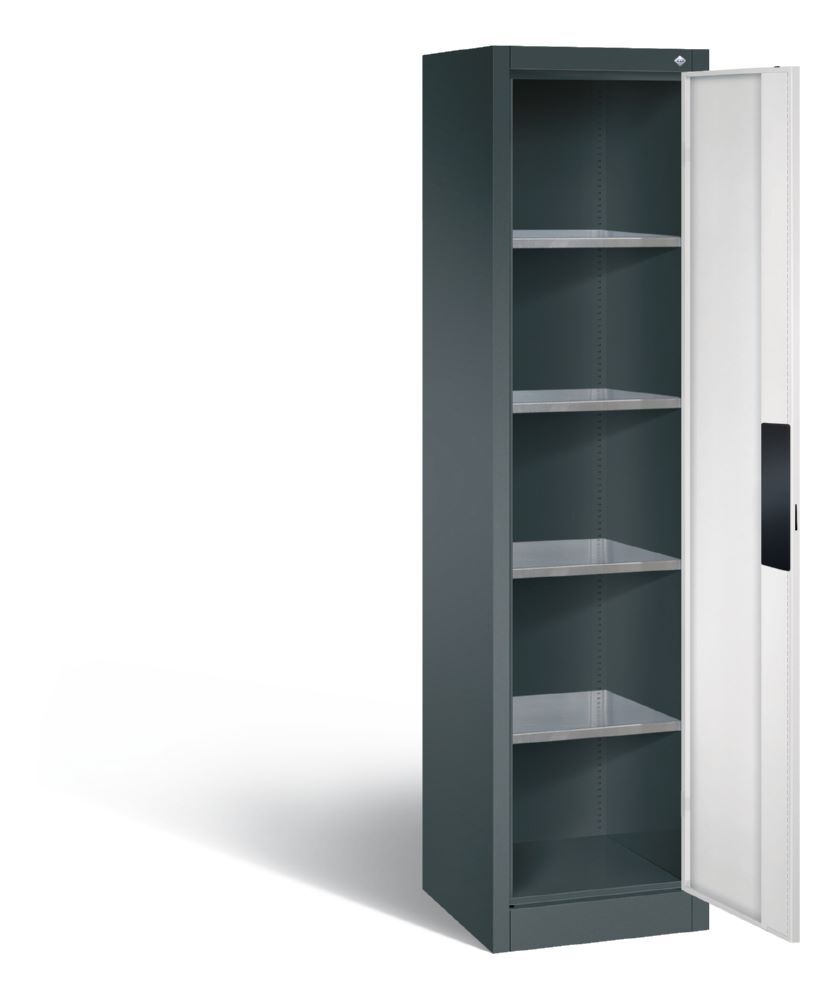 C+P Schwerlastschrank mit Zylinderschloss lichtgrau 502 x 500 x 1950 mm Produktbild C+P Schwerlastschrank mit Zylinderschloss lichtgrau 502 x 500 x 1950 mm bild 2