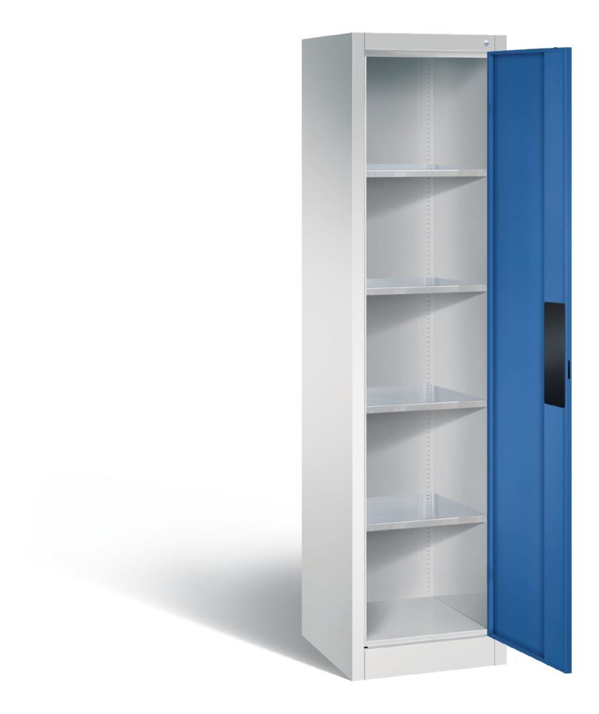 C+P Schwerlastschrank mit 4 Fachböden enzianblau 502 x 500 x 1950 mm Produktbild C+P Schwerlastschrank mit 4 Fachböden enzianblau 502 x 500 x 1950 mm bild 2