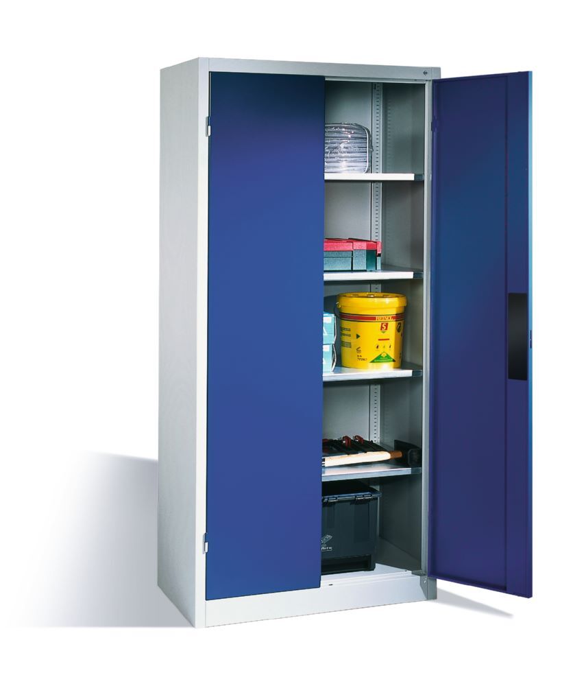 C+P Schwerlastschrank mit 4 Stahlböden enzianblau 930 x 500 x 1950 mm Produktbild C+P Schwerlastschrank mit 4 Stahlböden enzianblau 930 x 500 x 1950 mm bild 3
