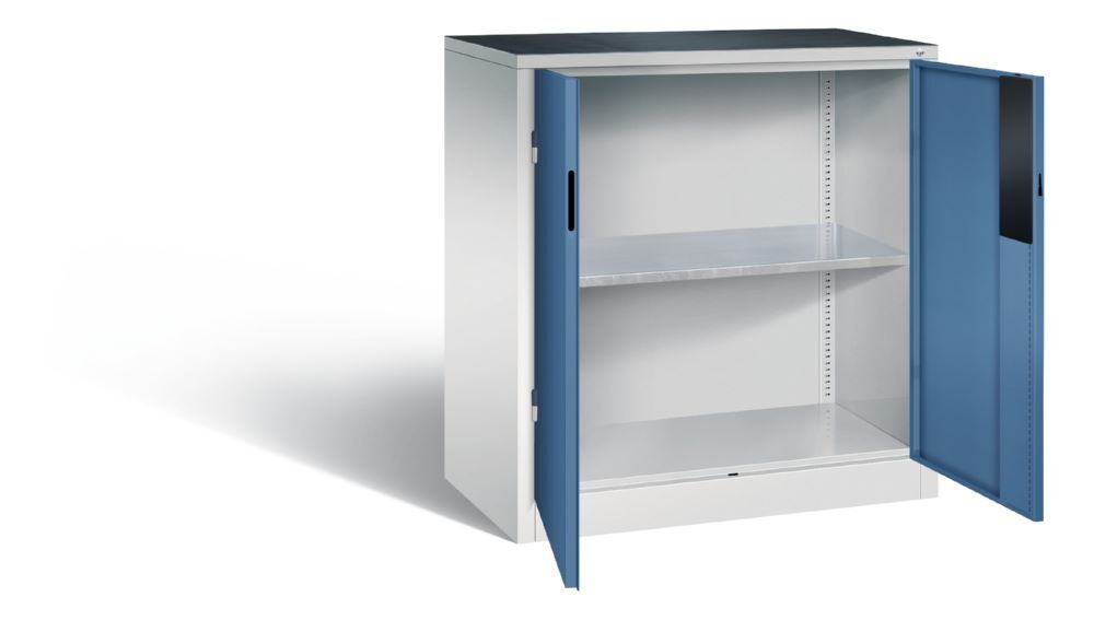 C+P Schwerlastschrank aus Stahl 1 Fachboden fernblau 930 x 500 x 1000 mm Produktbild C+P Schwerlastschrank aus Stahl 1 Fachboden fernblau 930 x 500 x 1000 mm bild 2