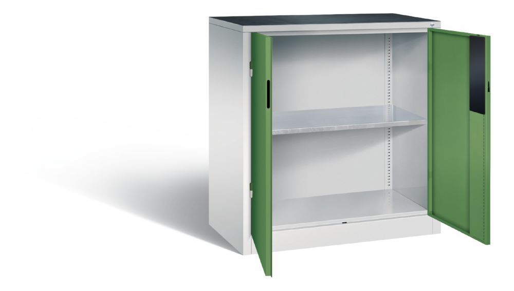 C+P Schwerlastschrank 1 Einlegeboden 2 Türen resedagrün 930 x 500 x 1000 mm Produktbild C+P Schwerlastschrank 1 Einlegeboden 2 Türen resedagrün 930 x 500 x 1000 mm bild 2