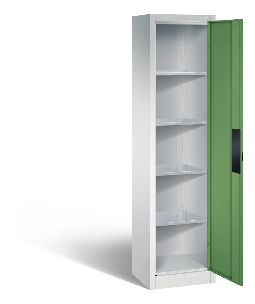 C+P Schwerlastschrank 4 Einlegeböden resedagrün 502 x 400 x 1950 mm Produktbild C+P Schwerlastschrank 4 Einlegeböden resedagrün 502 x 400 x 1950 mm bild 2