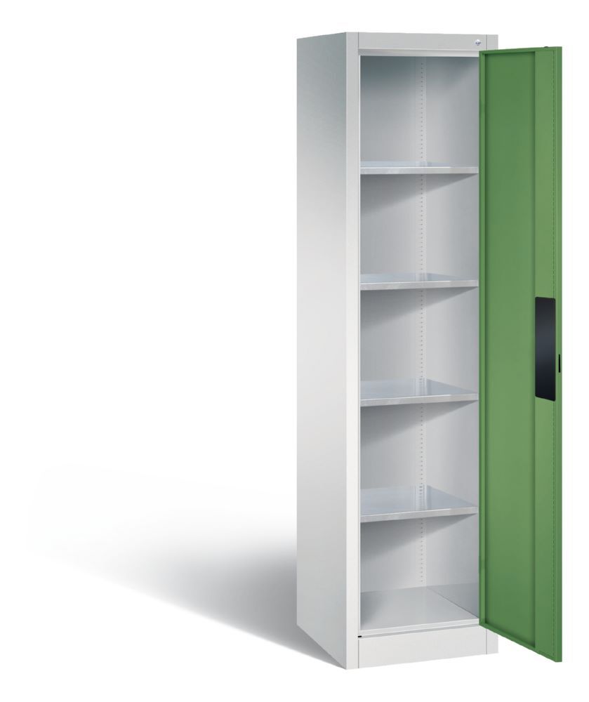 C+P Schwerlastschrank mit 4 Fachböden resedagrün 502 x 500 x 1950 mm Produktbild C+P Schwerlastschrank mit 4 Fachböden resedagrün 502 x 500 x 1950 mm bild 2