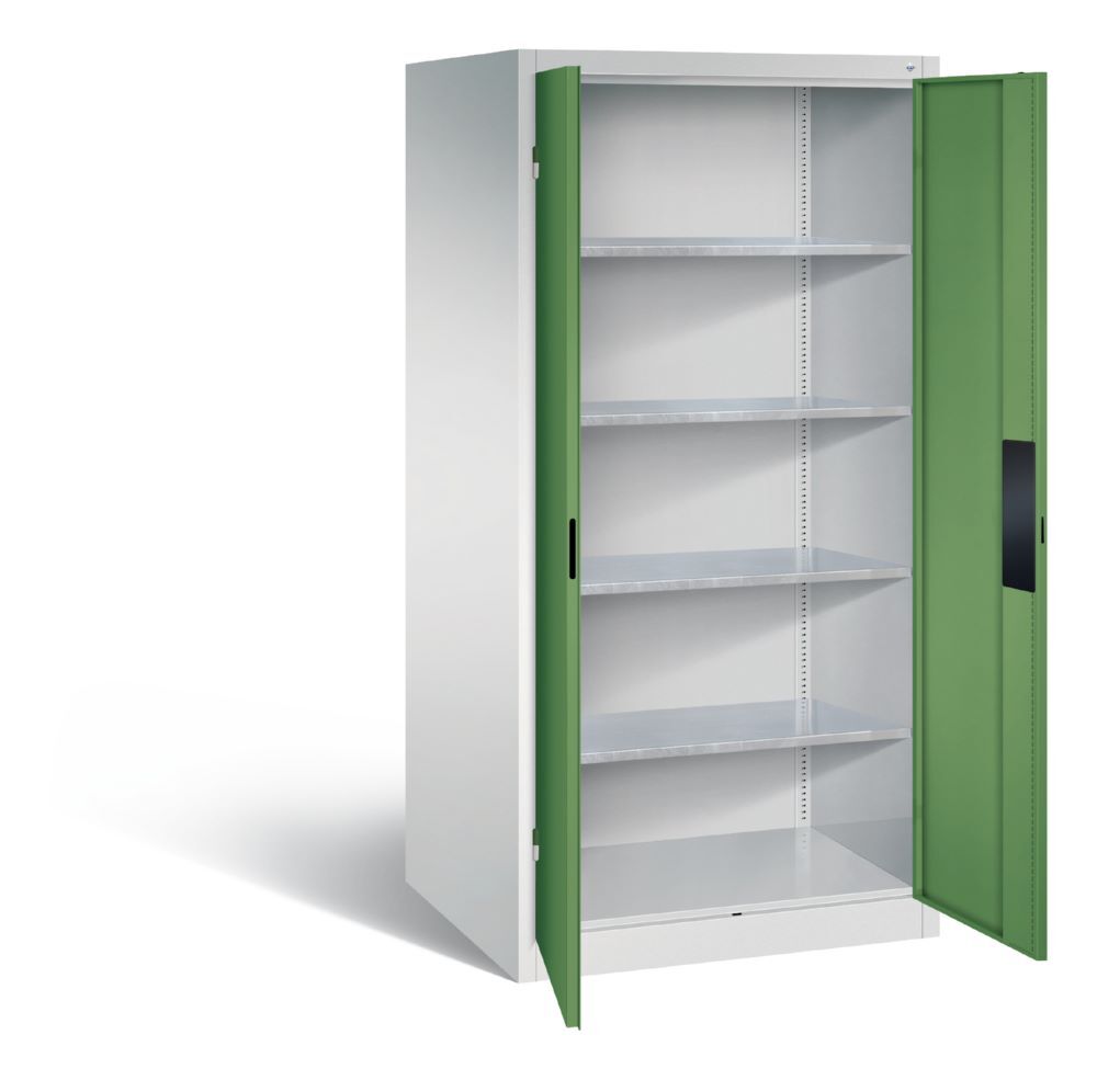 C+P Schwerlastschrank Serie 89 1950 x 930 x 800 mm lichtgrau resedagrün Produktbild C+P Schwerlastschrank Serie 89 1950 x 930 x 800 mm lichtgrau resedagrün bild 2