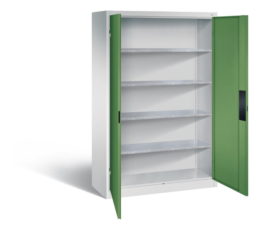C+P Schwerlastschrank mit 2 Schlüsseln resedagrün 1200 x 500 x 1950 mm Produktbild C+P Schwerlastschrank mit 2 Schlüsseln resedagrün 1200 x 500 x 1950 mm bild 2