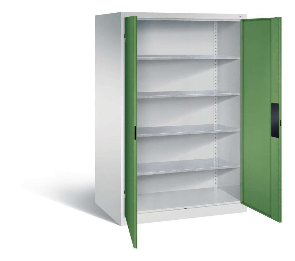 C+P Schwerlastschrank H 1950 x B 1200 x T 800 mm lichtgrau resedagrün Produktbild C+P Schwerlastschrank H 1950 x B 1200 x T 800 mm lichtgrau resedagrün bild 2