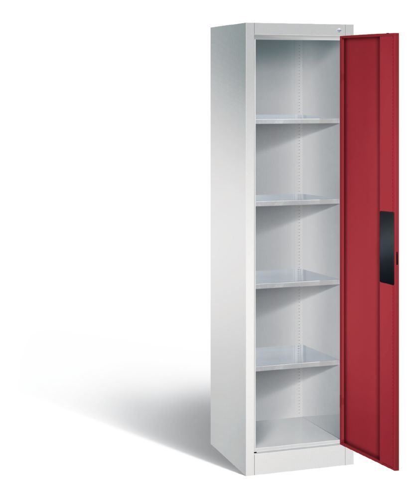 C+P Schwerlastschrank mit 4 Fachböden rubinrot 502 x 500 x 1950 mm Produktbild C+P Schwerlastschrank mit 4 Fachböden rubinrot 502 x 500 x 1950 mm bild 2