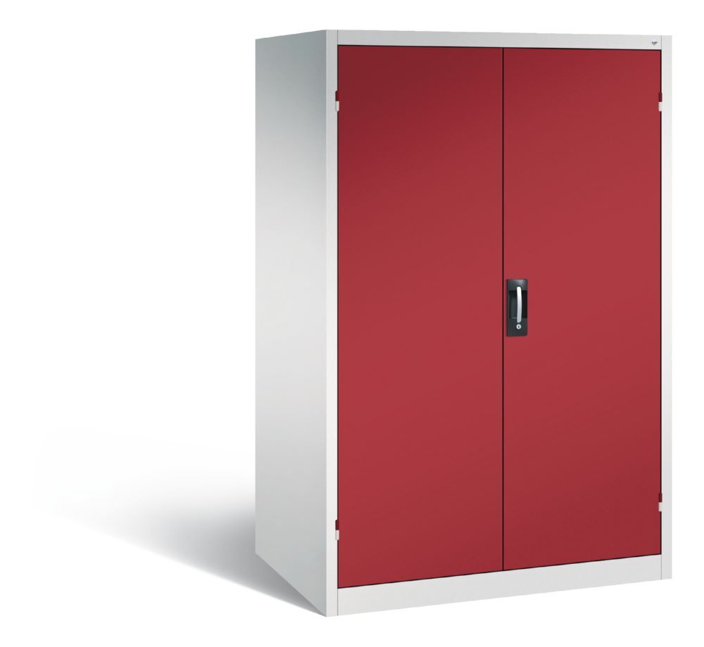 C+P Schwerlastschrank 1950 x B 1200 x T 800 mm lichtgrau rubinrot Produktbild C+P Schwerlastschrank 1950 x B 1200 x T 800 mm lichtgrau rubinrot