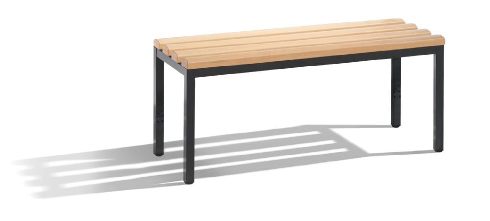 C+P Sitzbank für Umkleidekabine schwarzgrau 1000 x 350 x 420 mm Produktbild C+P Sitzbank für Umkleidekabine schwarzgrau 1000 x 350 x 420 mm