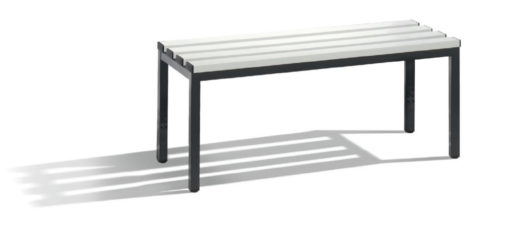 C+P Sitzbank für Umkleidekabine schwarzgrau lichtgrau 1000 x 350 x 420 mm Produktbild C+P Sitzbank für Umkleidekabine schwarzgrau lichtgrau 1000 x 350 x 420 mm bild 1