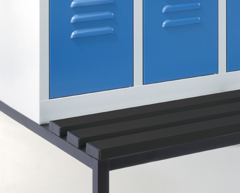 C+P Sitzbank für Umkleidekabine schwarzgrau lichtgrau 1000 x 350 x 420 mm Produktbild C+P Sitzbank für Umkleidekabine schwarzgrau lichtgrau 1000 x 350 x 420 mm bild 3
