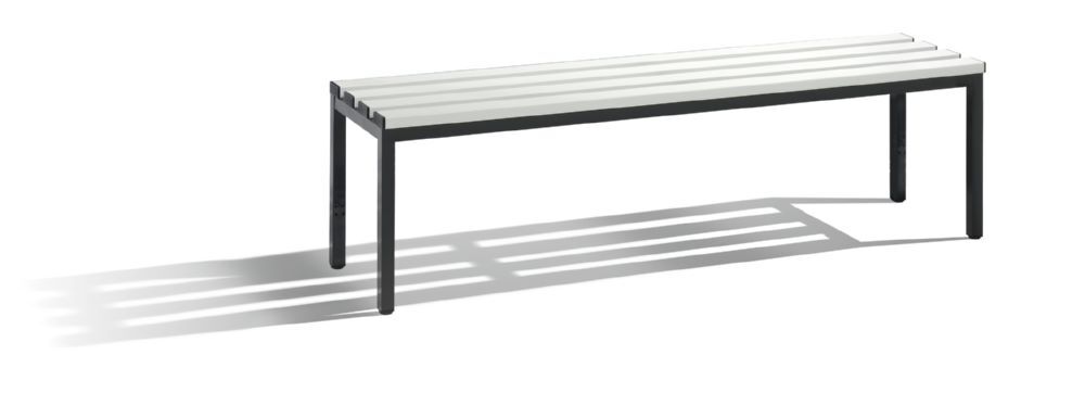 C+P Sitzbank für Umkleidekabine schwarzgrau lichtgrau 1500 x 350 x 420 mm Produktbild C+P Sitzbank für Umkleidekabine schwarzgrau lichtgrau 1500 x 350 x 420 mm
