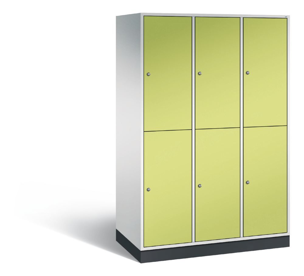 C+P Stahl Garderobenschrank Intro XL 3 Abteile lichtgrau viridingrün Produktbild C+P Stahl Garderobenschrank Intro XL 3 Abteile lichtgrau viridingrün