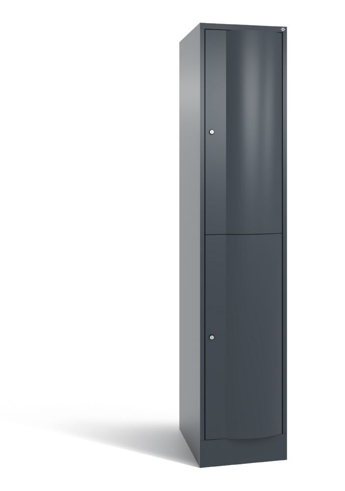 C+P Spind doppelstöckig Resisto XL 1 Abteil anthrazit 396 x 640 x 1950 mm Produktbild C+P Spind doppelstöckig Resisto XL 1 Abteil anthrazit 396 x 640 x 1950 mm