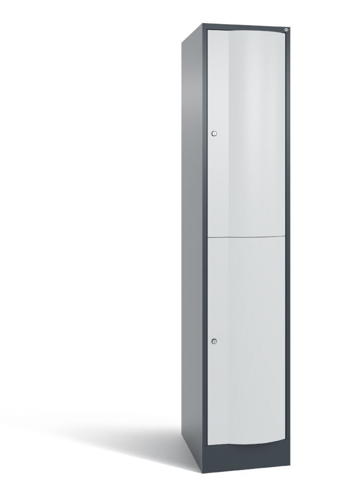 C+P Spind doppelstöckig Resisto XL 1 Abteil anthrazit lichtgrau 396 x 640 x 1950 mm Produktbild C+P Spind doppelstöckig Resisto XL 1 Abteil anthrazit lichtgrau 396 x 640 x 1950 mm