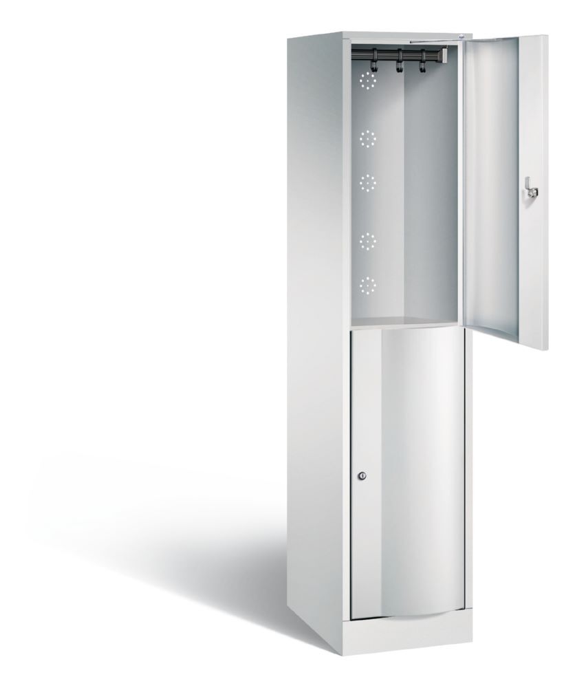 C+P Spind doppelt Resisto 1 Abteil lichtgrau 396 x 540 x 1950 mm Produktbild C+P Spind doppelt Resisto 1 Abteil lichtgrau 396 x 540 x 1950 mm bild 2