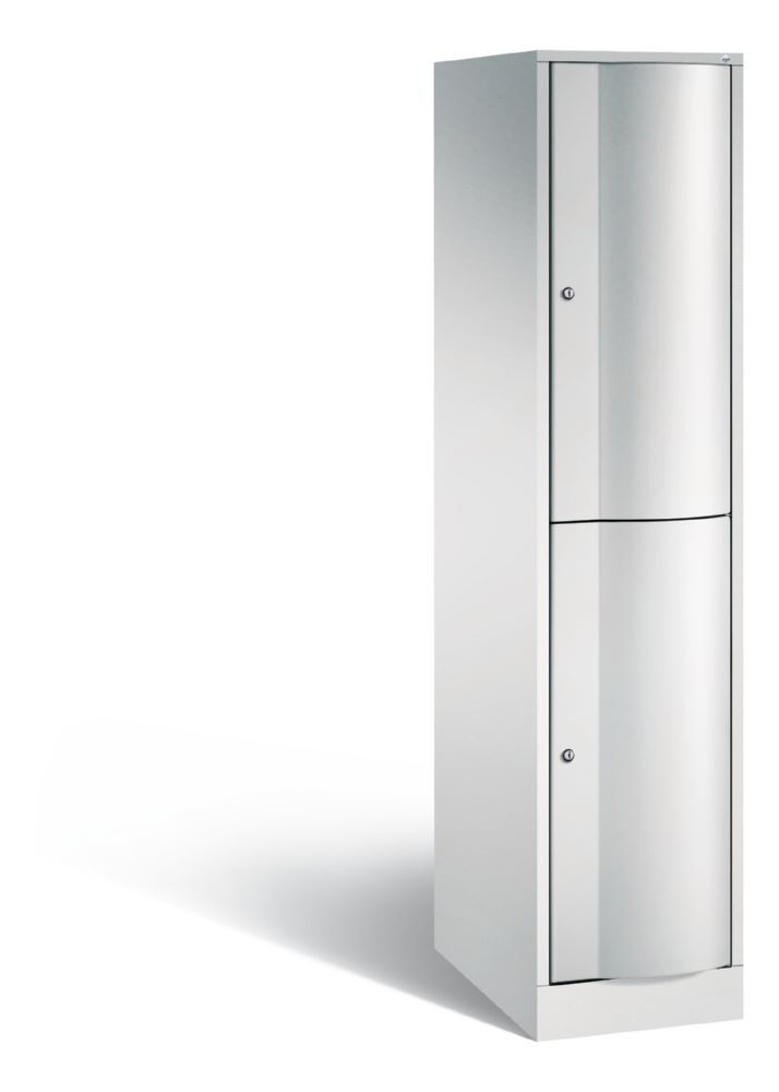 C+P Spind doppelstöckig Resisto 1 Abteil lichtgrau 396 x 640 x 1950 mm Produktbild C+P Spind doppelstöckig Resisto 1 Abteil lichtgrau 396 x 640 x 1950 mm