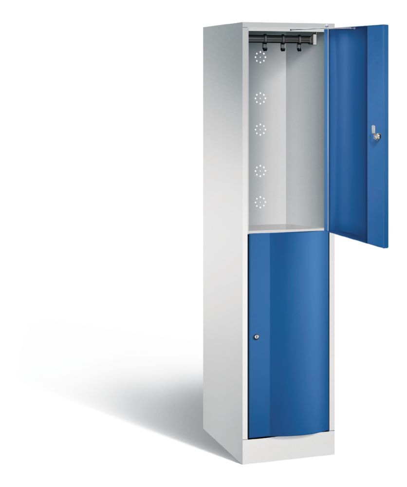 C+P Spind doppelt Resisto enzianblau grau 396 x 540 x 190 mm Produktbild C+P Spind doppelt Resisto enzianblau grau 396 x 540 x 190 mm bild 2
