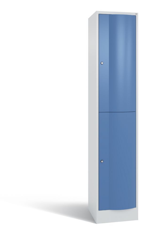 C+P Spind doppelstöckig Resisto 1 Abteil fernblau 396 x 540 x 1950 mm Produktbild C+P Spind doppelstöckig Resisto 1 Abteil fernblau 396 x 540 x 1950 mm