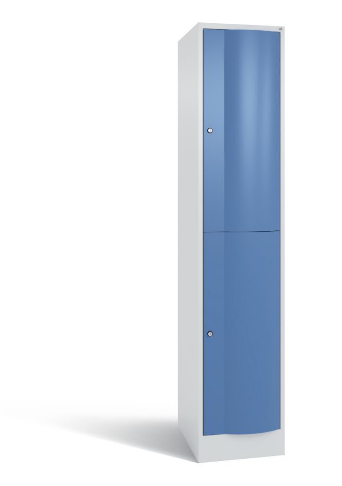 C+P Spind doppelstöckig Resisto 1 Abteil fernblau 396 x 640 x 1950 mm Produktbild C+P Spind doppelstöckig Resisto 1 Abteil fernblau 396 x 640 x 1950 mm