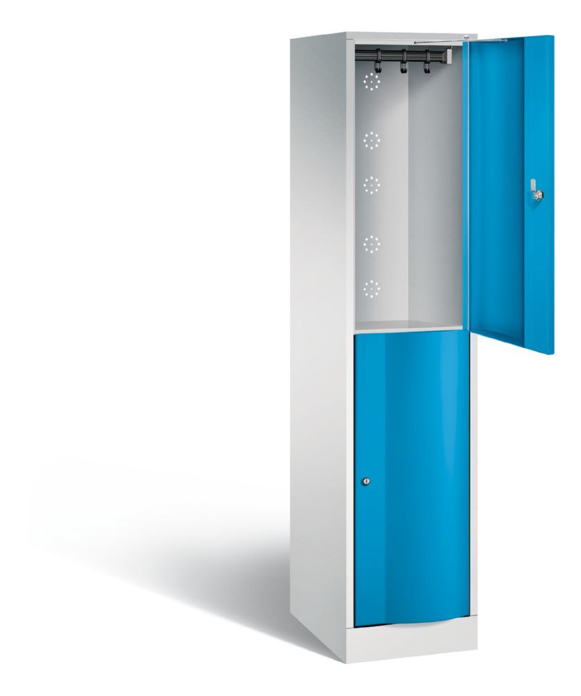 C+P Spind doppelt Resisto 1 Abteil lichtblau grau 396 x 540 x 1950 mm Produktbild C+P Spind doppelt Resisto 1 Abteil lichtblau grau 396 x 540 x 1950 mm bild 2