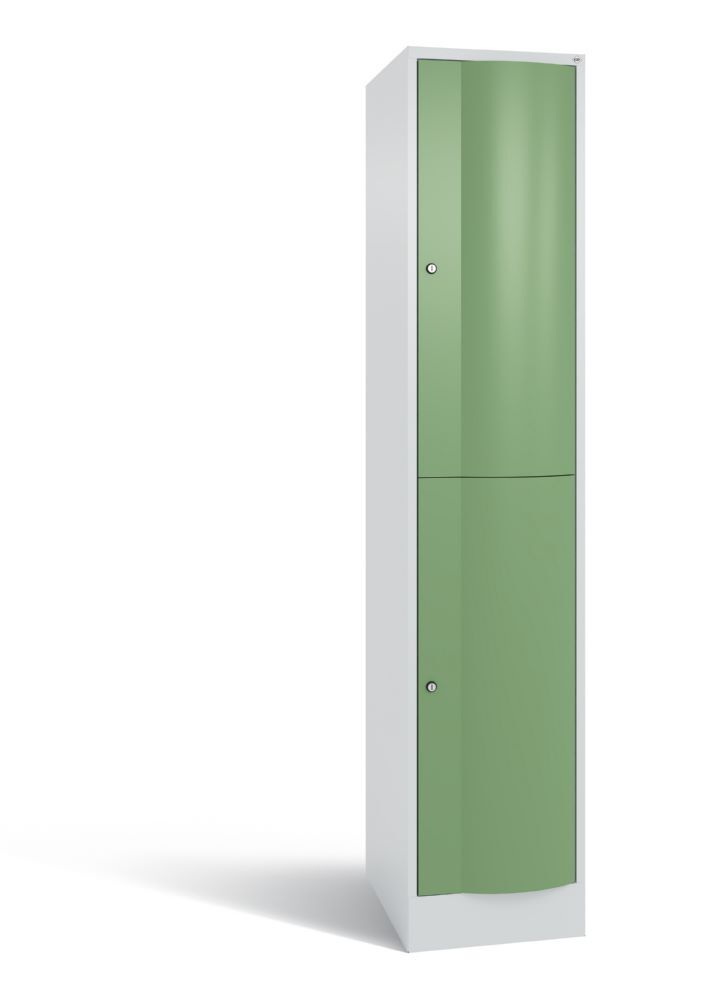 C+P Spind doppelstöckig Resisto XL 1 Abteil resedagrün 396 x 640 x 1950 mm Produktbild C+P Spind doppelstöckig Resisto XL 1 Abteil resedagrün 396 x 640 x 1950 mm