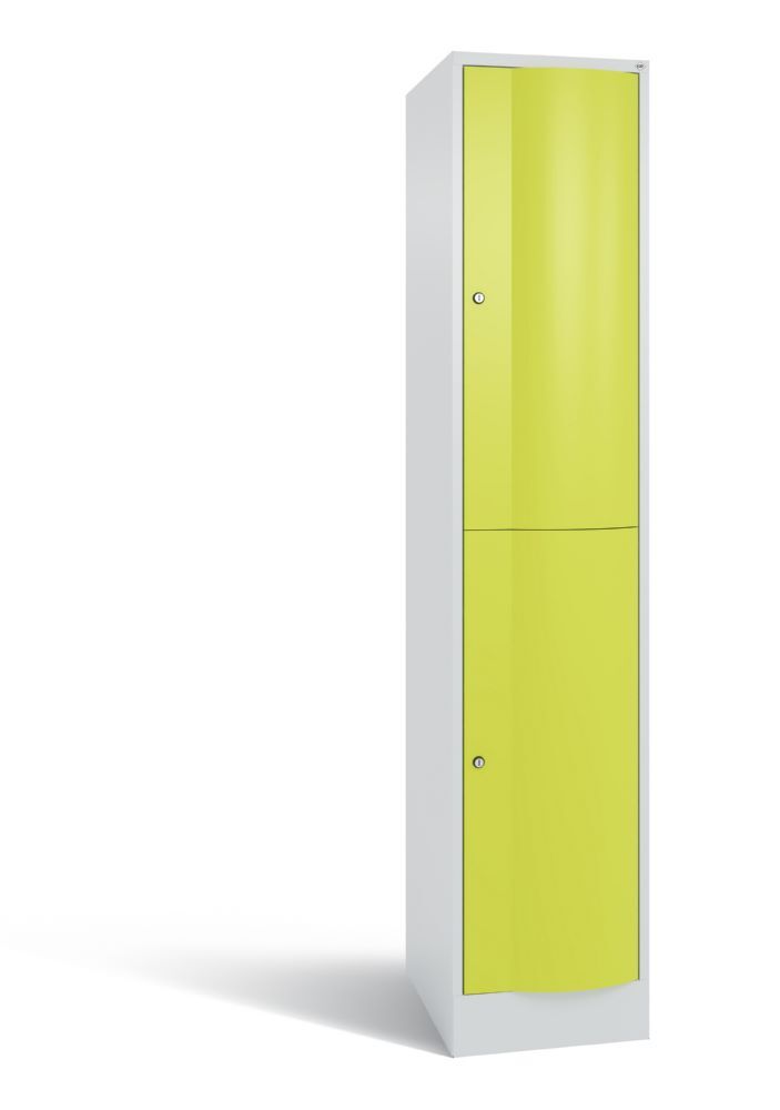 C+P Spind doppelstöckig Resisto 1 Abteil viridingrün 396 x 640 x 1950 mm Produktbild C+P Spind doppelstöckig Resisto 1 Abteil viridingrün 396 x 640 x 1950 mm